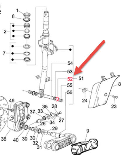 PACKING FOR STEERING COLUMN PIVOT PIN