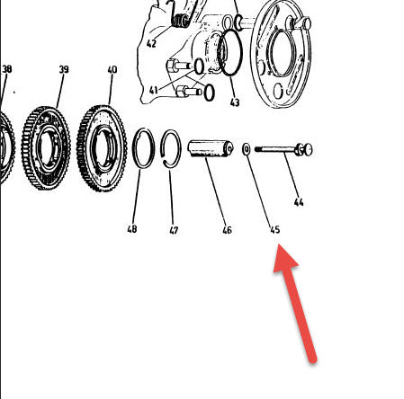 SHIFTING CROSS TAB LOCK WASHER FOR NOTCHED SHIFTING CROSS LATE 1950-1960 VESPA VNA/VNB/VBB/VBC/VLB/VSC/VSD