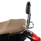 **CHROME** REAR FOLDING RACK W/ PASSENGER BACK REST AND GRAB RAIL FOR VESPA GTS 250 300 HPE HPE2