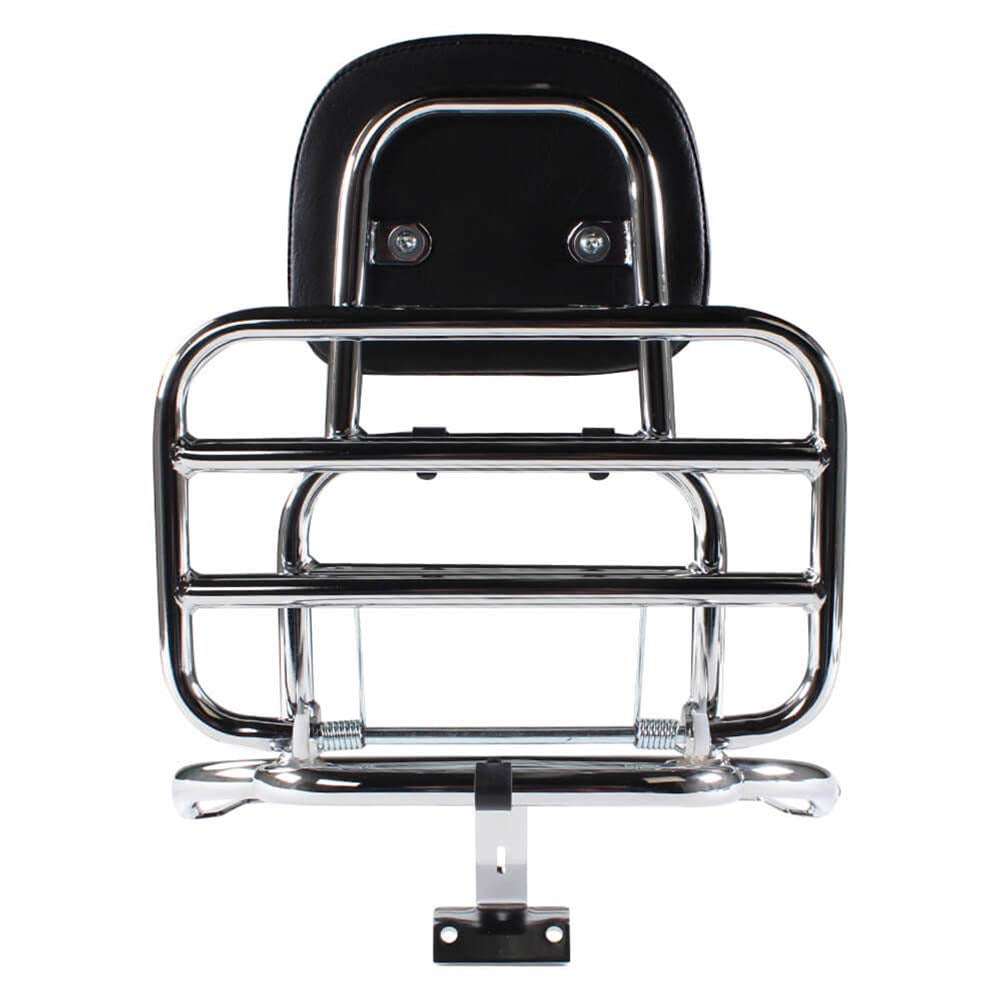 REAR FOLDING RACK  CHROME WITH BACKREST VESPA LX150, S150 AND 50