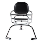 REAR FOLDING RACK  CHROME WITH BACKREST VESPA LX150, S150 AND 50