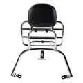 **CHROME** REAR FOLDING RACK W/ PASSENGER BACK REST AND GRAB RAIL FOR VESPA PRIMAVERA & SPRINT