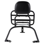 **MATTE BLACK** REAR FOLDING RACK W/ PASSENGER BACK REST & GRAB RAIL FOR VESPA PRIMAVERA & SPRINT