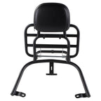 **MATTE BLACK** REAR FOLDING RACK W/ PASSENGER BACK REST AND GRAB RAIL FOR VESPA GTS 250 300 HPE HPE2