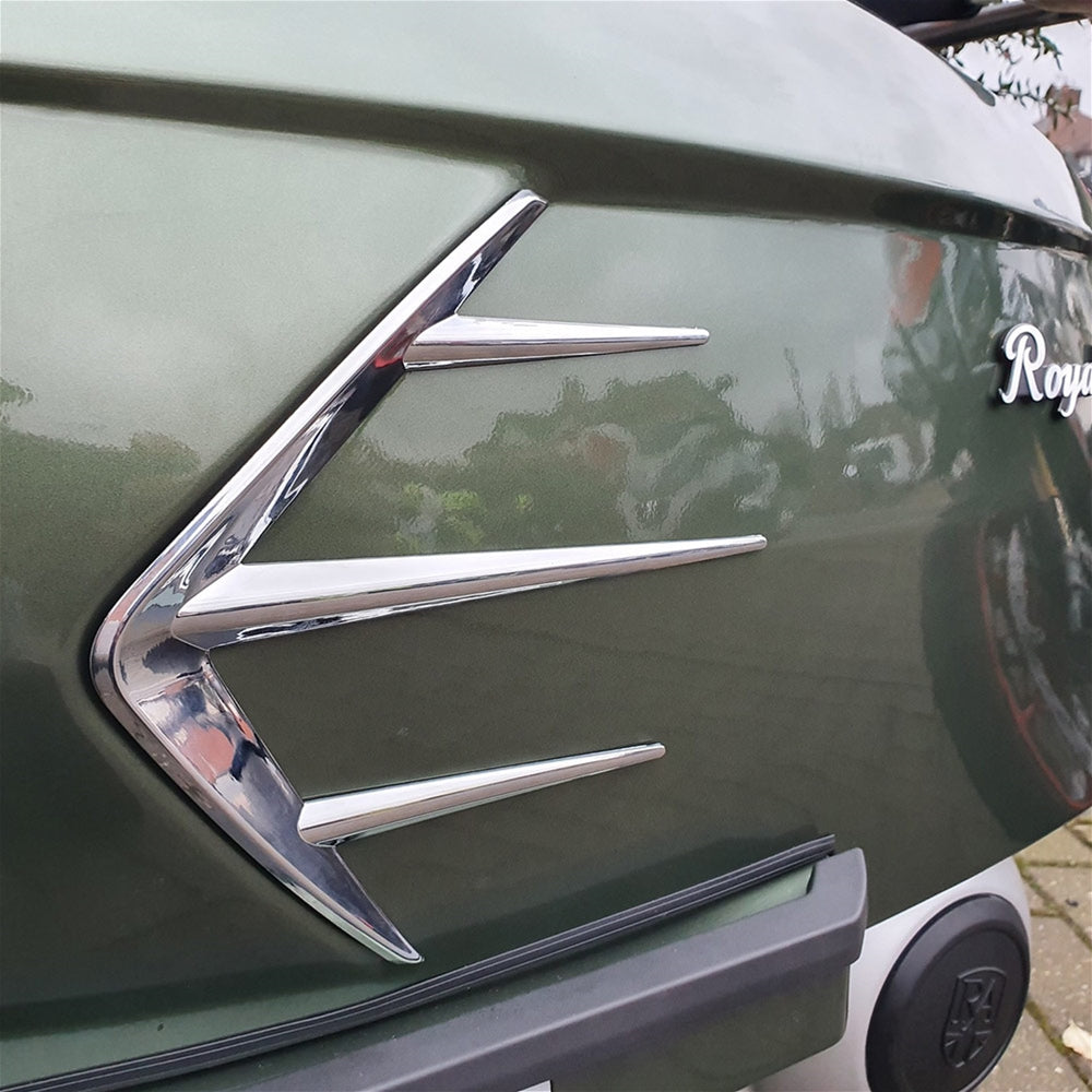 COWL FLASHING CHROME ACCENT PAIR ROYAL ALLOY GT150 GP300S (0200-0193 - 0200-0194)