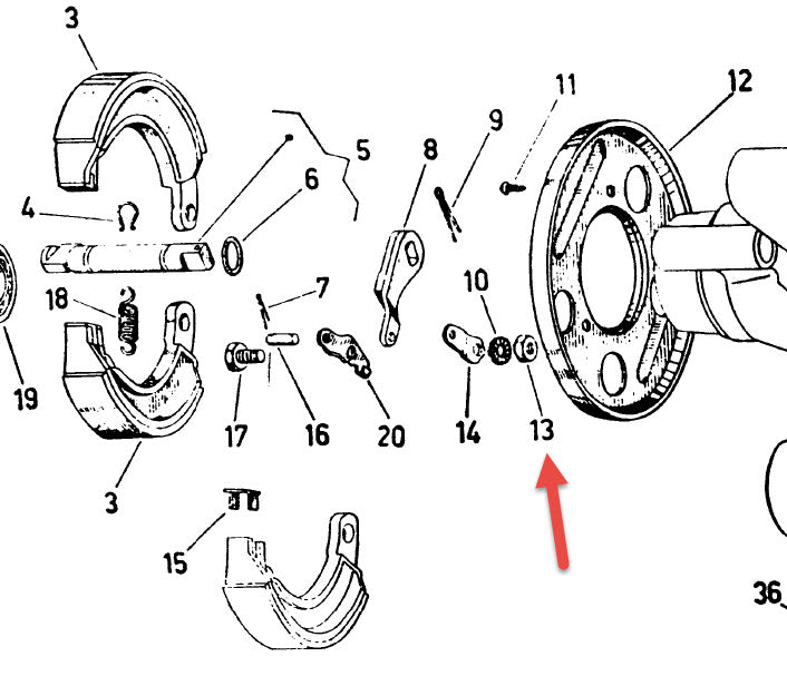 NUT FOR REAR BRAKE CABLE PINCH PLATES