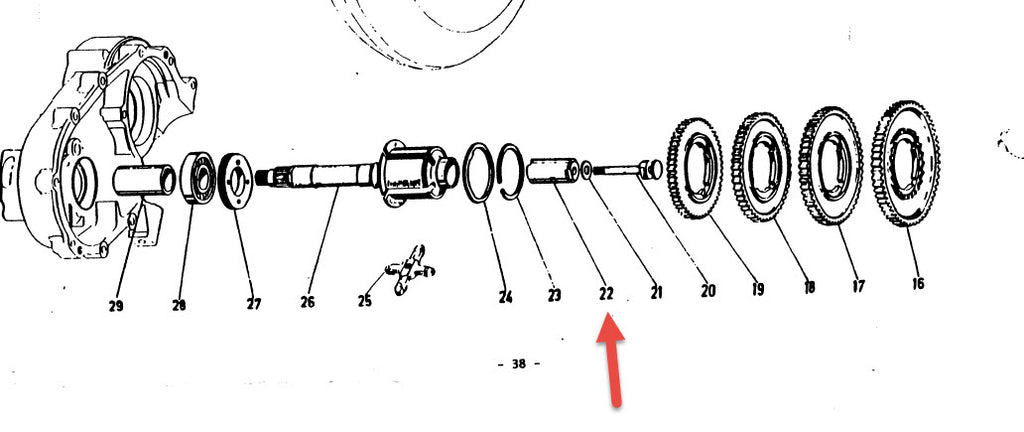 SELECTOR SPINDLE BUSHING  -  VN1 -2 VL1-2 VS1-5