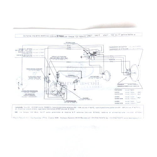 Wiring Harness Vespa VM2/VN1/VN2/VL1