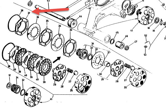 OUTER CLUTCH DRIVE PLATE VBA,VGLA,VGLB,VLA1,VNB2-4