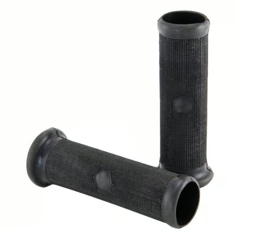 Vintage 24mm Grips For Bar End Turn Signals BLACK