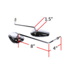 ROYAL ALLOY LONGER CHROME MIRROR PAIR GT150 GP300S (0300-0130)