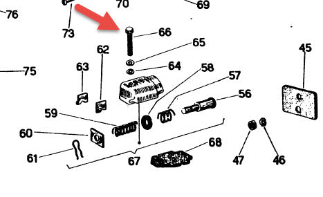 M4X25 BOLT FOR REAR BRAKE SWITCH - SMALL FRAME P/PX (S.31033)