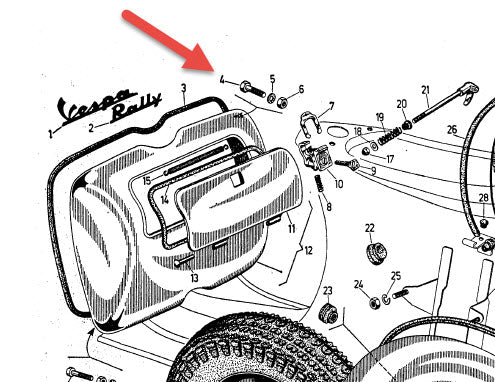 M5X18 BOLT FRONT FENDER MOUNT AND GLOVEBOX (002957)