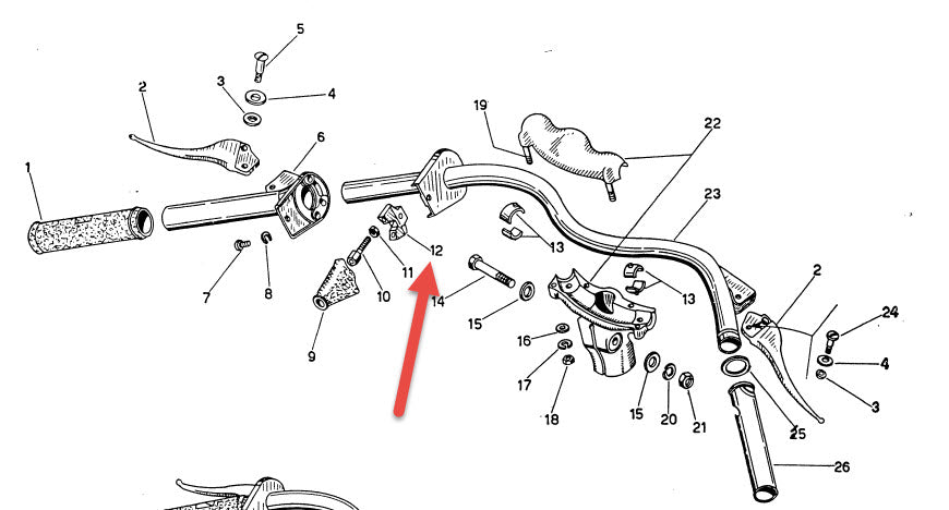 SHIFTER CABLE GUIDE BLOCK - VM1-2 VN1-2 VL1-3 VS1