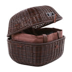 **DARK BROWN** CLASSIC WICKER TOP CASE BASKET WITH INNER BAG 18L