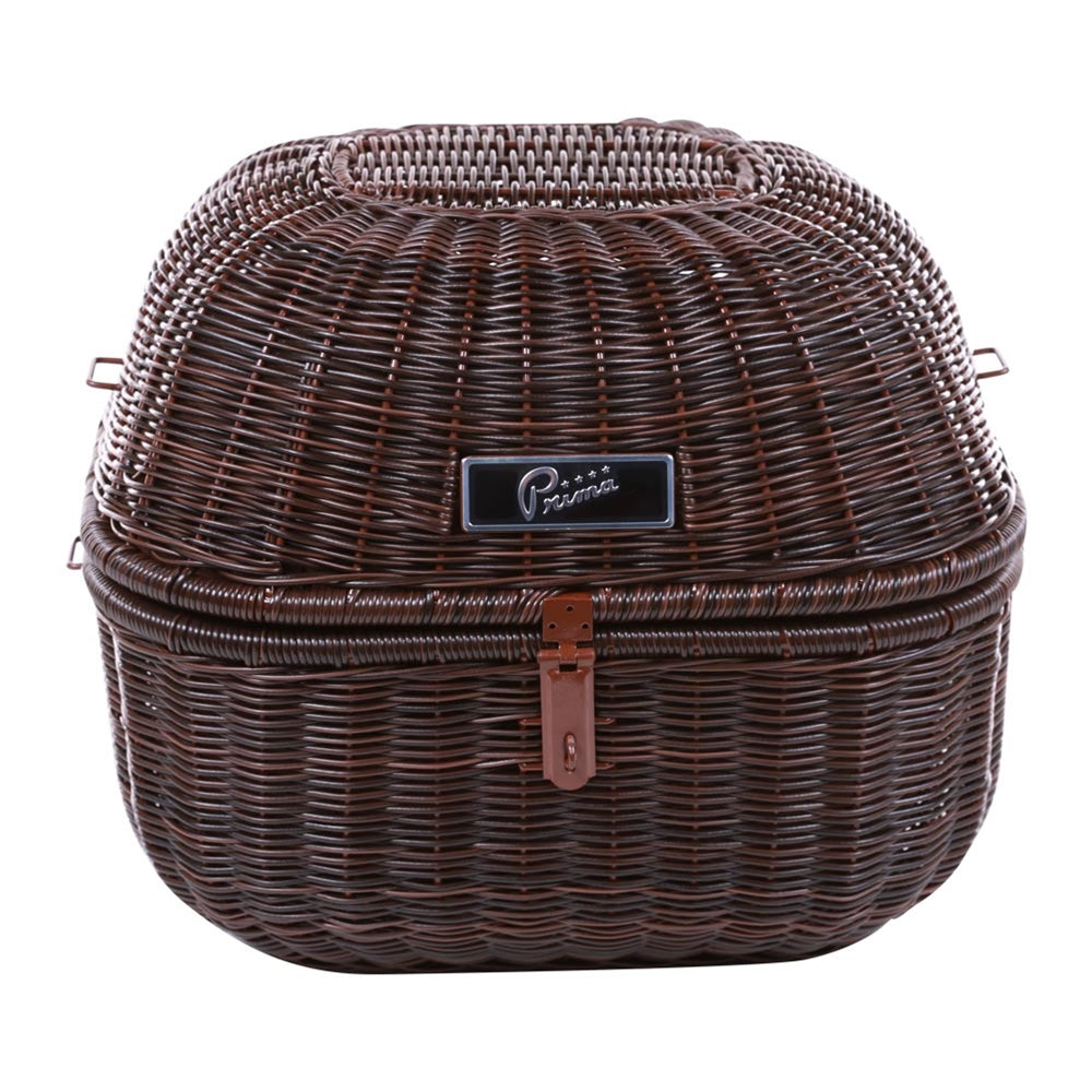 **DARK BROWN** CLASSIC WICKER TOP CASE BASKET WITH INNER BAG 18L