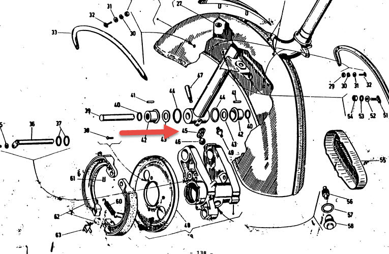 LOCKING PLATE FRONT FORK - GS160 SS180 VSB/VSC