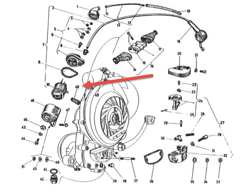 GROMMET STATOR WIRES THROUGH ENGINE CASE - GS160 SS180 VSB/VSC
