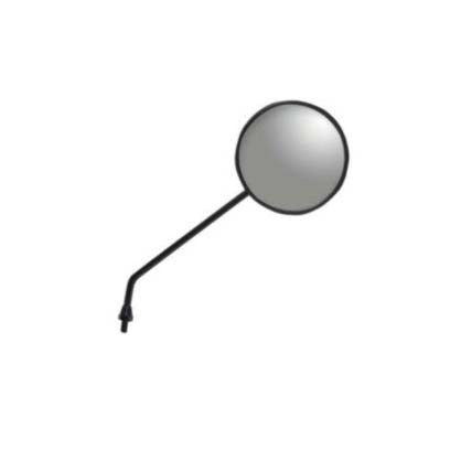 MIRROR BLACK PLASTIC HEAD UNIVERSAL SCOOTER 8MM (WORKS FOR LEFT OR RIGHT)