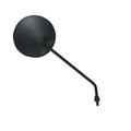 MIRROR BLACK PLASTIC HEAD UNIVERSAL SCOOTER 8MM (WORKS FOR LEFT OR RIGHT)