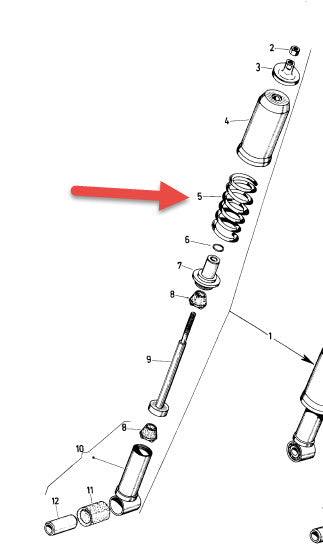 Front Shock Spring Small Frame - V5A/V9A/V9B/VMA/VMB
