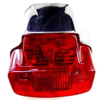 Vintage Vespa Chrome Euro Tail Light SS180 GL 150 VSC (091014 091488)