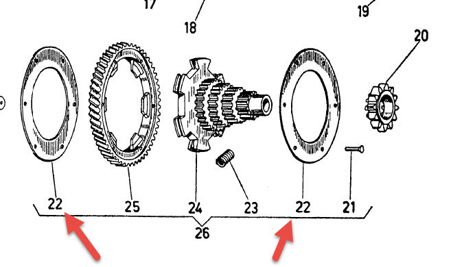 OUTER PLATE CUSH DRIVE GEAR - GS160 SS180 RALLY180/200 P200 SPRINT SUPER