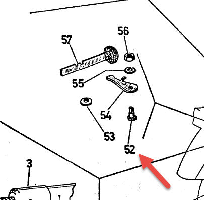 SPECIAL NOTCHED BOLT FOR CHOKE LEVER