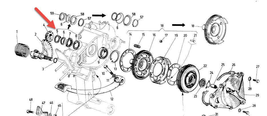 STOP WASHER PRIMARY CLUTCH BASKET V5A V9A 1ST SERIES ONLY