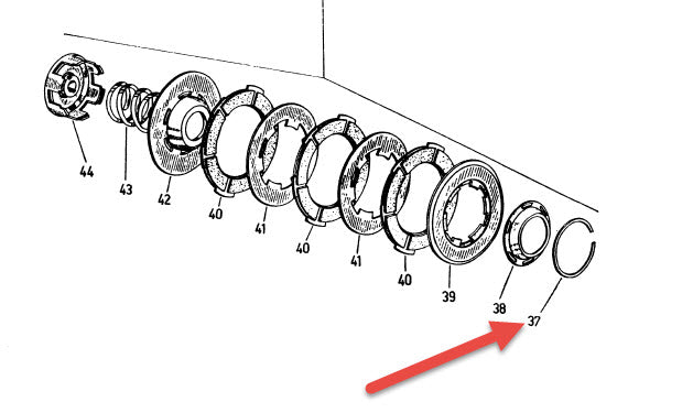 CIRCLIP FOR CLUTCH ASSEMBLY - ALL SMALL FRAME