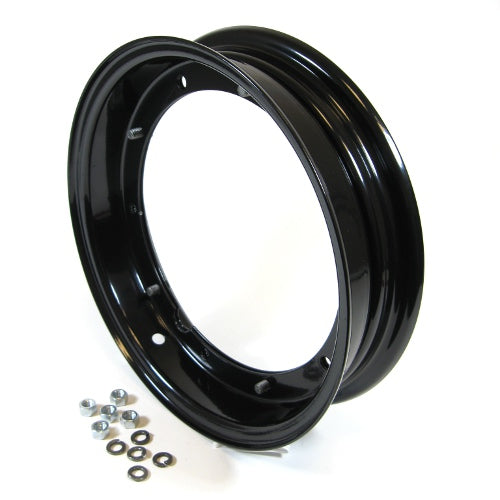 WHEEL RIM 10 INCH BLACK FRONT OR REAR VINTAGE VESPA 10"