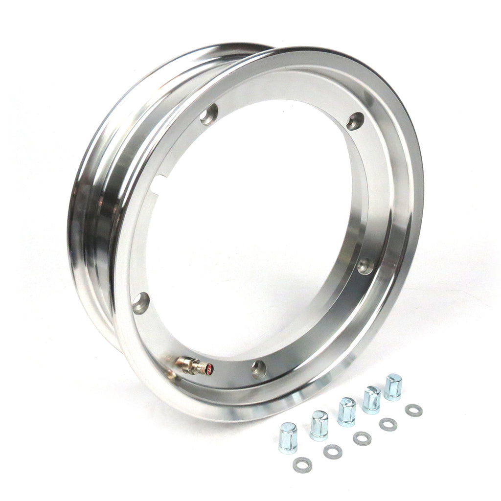 TUBELESS WHEEL RIM 10" VINTAGE VESPA **POLISHED ALUMINIUM**