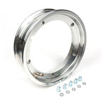 TUBELESS WHEEL RIM 10" VINTAGE VESPA **POLISHED ALUMINIUM**