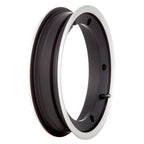 2.0 TUBELESS WHEEL RIM 10" VINTAGE VESPA **MATTE BLACK WITH SILVER EDGE**