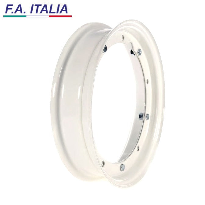 WHEEL RIM 10 INCH WHITE FRONT OR REAR VINTAGE VESPA 10"