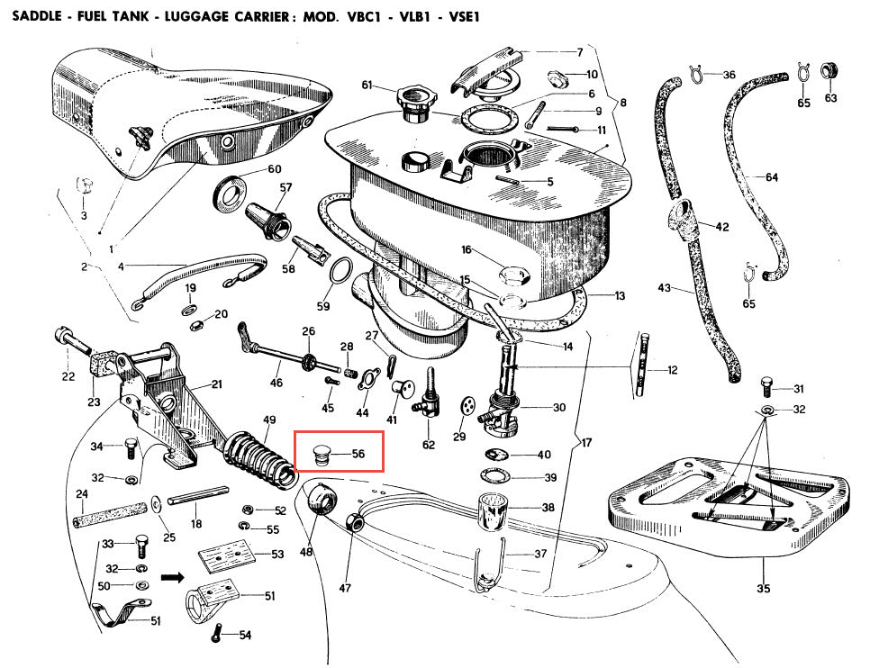 Plug for seat hook holes 150 super