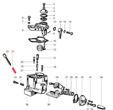 IDLE ADJUSTMENT SCREW SPRING SI 27/23 - GS160 SS180