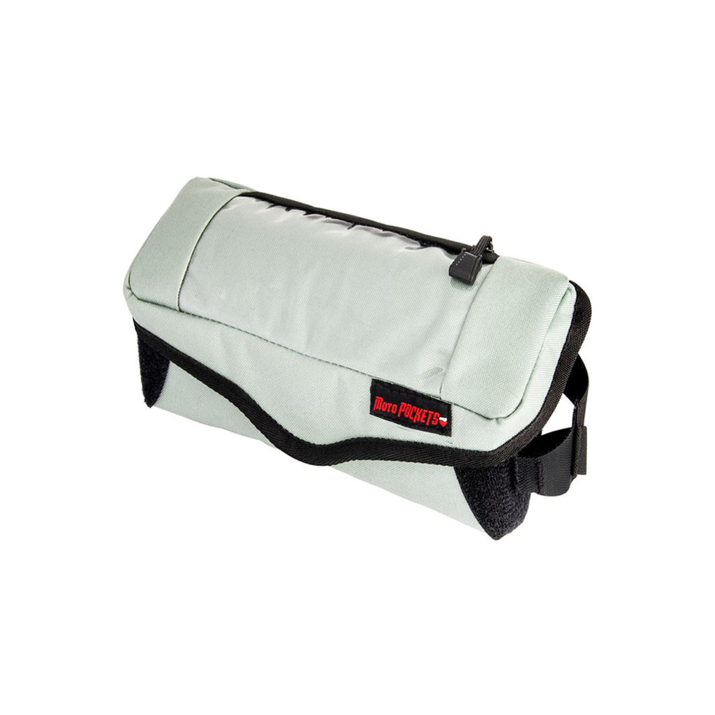 *SILVER/GRAY* WINDSHIELD STORAGE COMPARTMENT MOTO POCKET W/PHONE WINDOW (9.5" x 6") **CLOSEOUT**