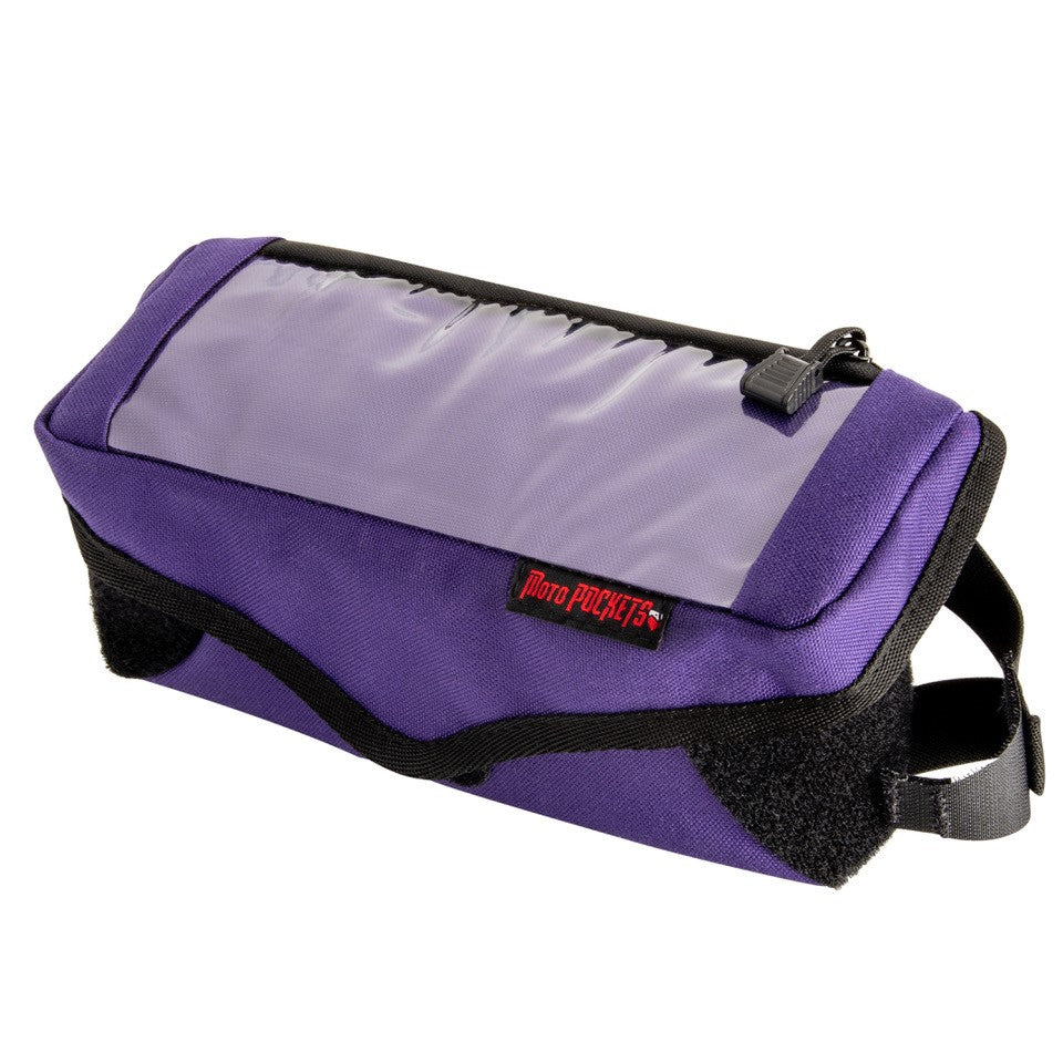 *PURPLE* WINDSHIELD STORAGE COMPARTMENT MOTO POCKET W/PHONE WINDOW (11.5" x 6") **CLOSEOUT**
