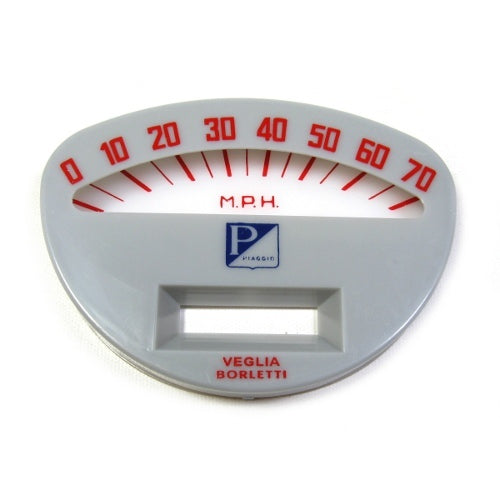 70 MPH SPEEDOMETER FACEPLATE V9A/VMA/VBC/VLB/VSE