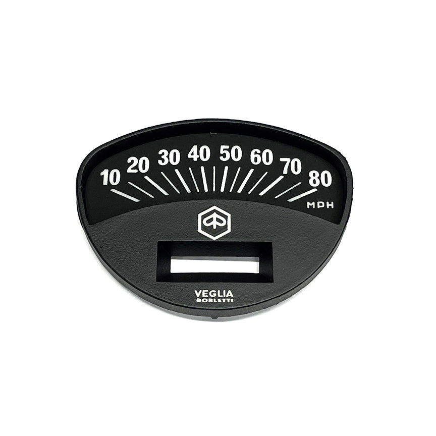 80MPH SPEEDO FACEPLATE FOR RALLY-BLACK