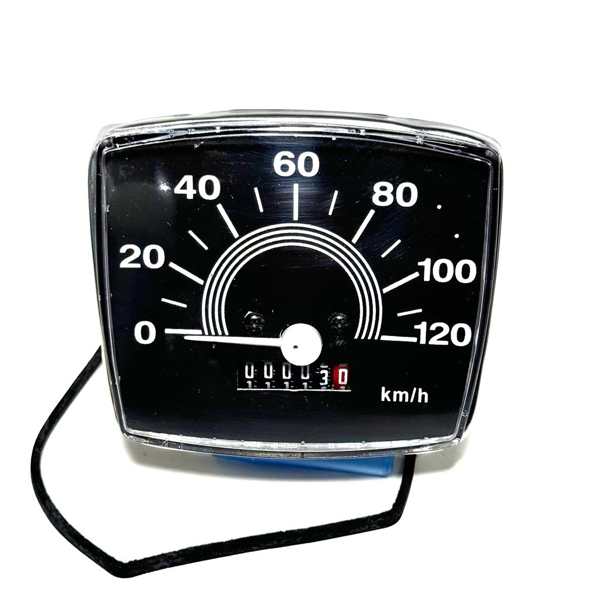 SPEEDOMETER 120KM EUROPEAN SQUARE SHAPE VESPA 50 SPECIAL V5B (123424)