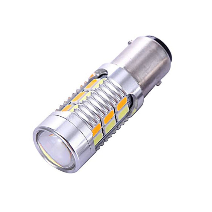 "Switchback" Amber (Turn Signal) & White (running) LED Bulb (Dual Filament)