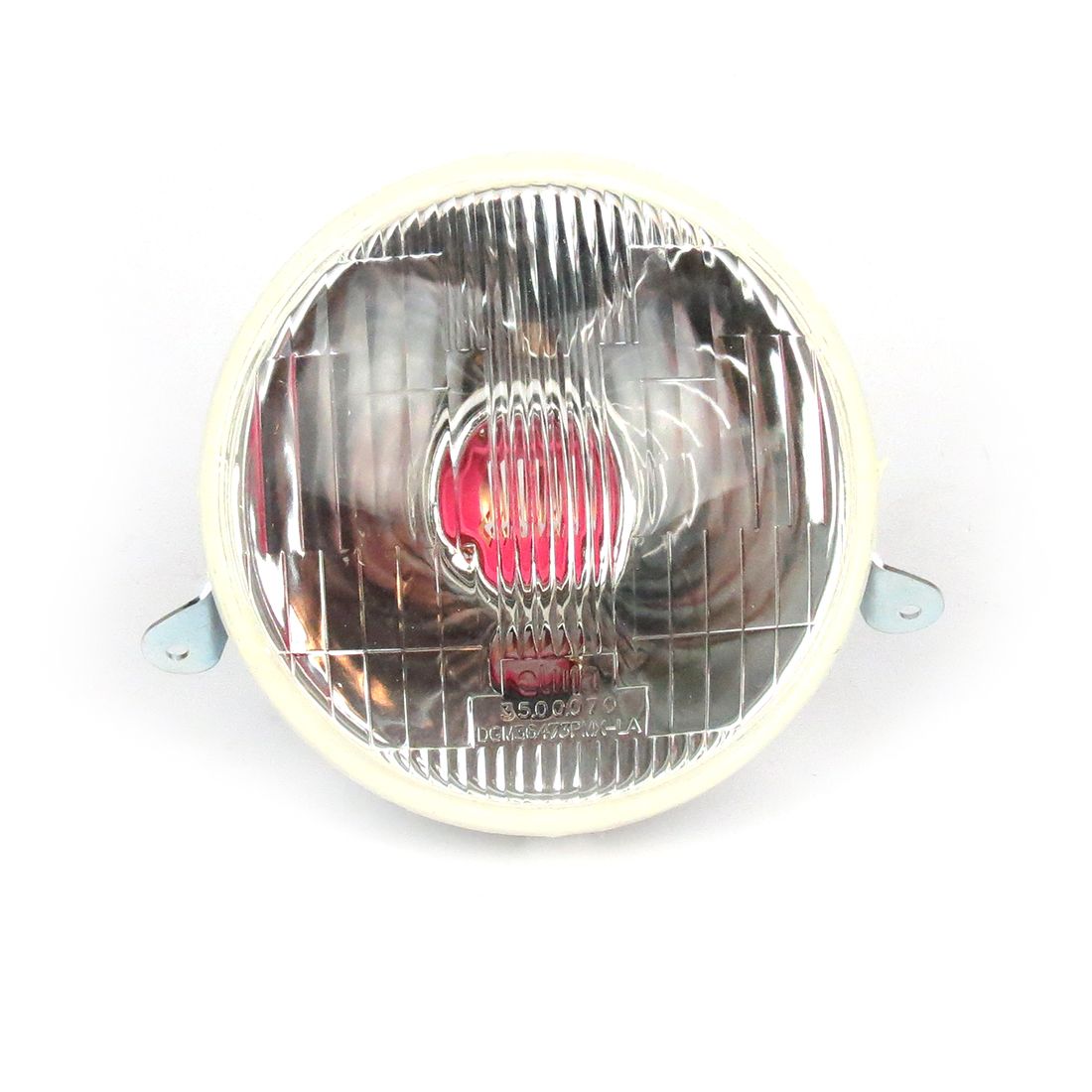 HEADLIGHT ASSEMBLY EURO SPEC (1977-1998) WILL FIT P200E/P125X/PX150E/STELLA **REPLACEABLE BULBS NOT INCLUDED**