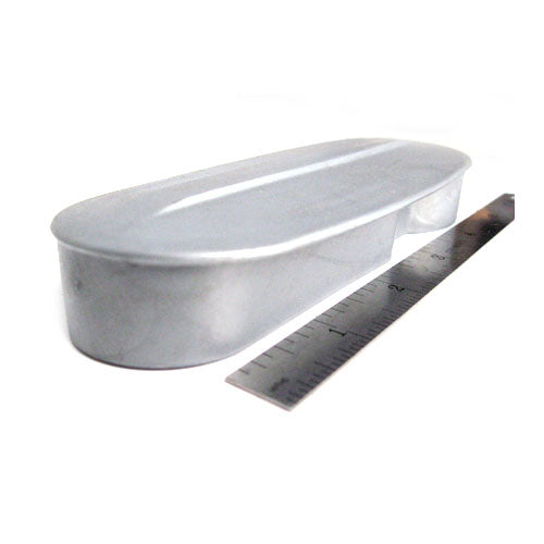 SILVER FORK ARM COVER 20MM FORK VESPA PXE/PX (W/20MM FRONT AXLE)