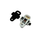 REAR BRAKE SWITCH SMALLER DC TYPE GRAY (DISCONNECTED W/ BUTTON PUSHED) (82775 86322 93722) VINTAGE VESPA