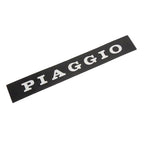 Piaggio Sticker Black W/Silver Writing For Back Of Seat PLATE