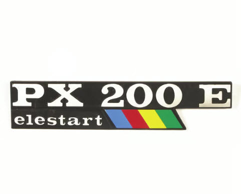 Vespa PX200E ELESTART  Metal Cowl Badge Emblem 1984-1997