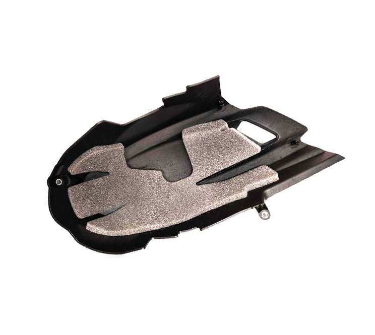 **MATTE BLACK OFFICINA 8** PLASTIC OUTER BELT ENGINE COVER GTV310 GTS310 SUPER SPORT SUPER TECH GTS310 2025 TO CURRENT (1A027333)