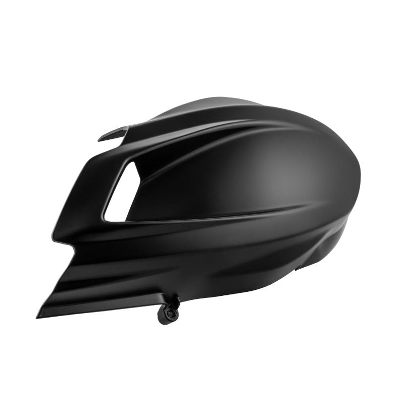 **MATTE BLACK OFFICINA 8** PLASTIC OUTER BELT ENGINE COVER GTV310 GTS310 SUPER SPORT SUPER TECH GTS310 2025 TO CURRENT (1A027333)